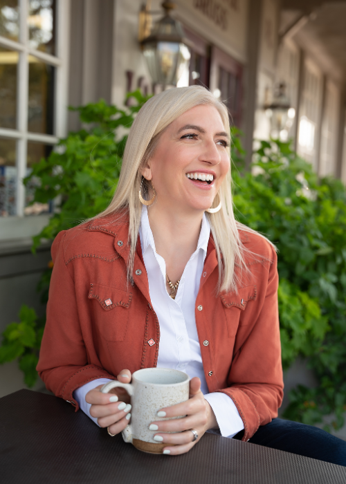 woman headshot branding photograph in downtown cary