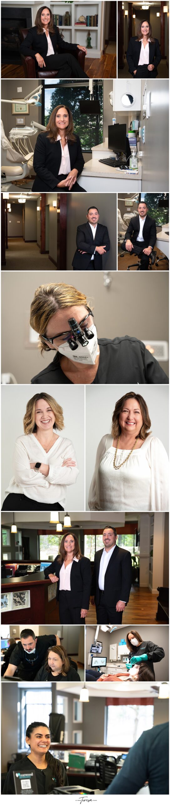 Team Headshots for Earwood Dentistry at their office in Raleigh.